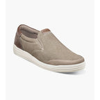 Nunn Bush KORE City Walk Canvas Moc Toe Slip On Stone Shoes 84896-275