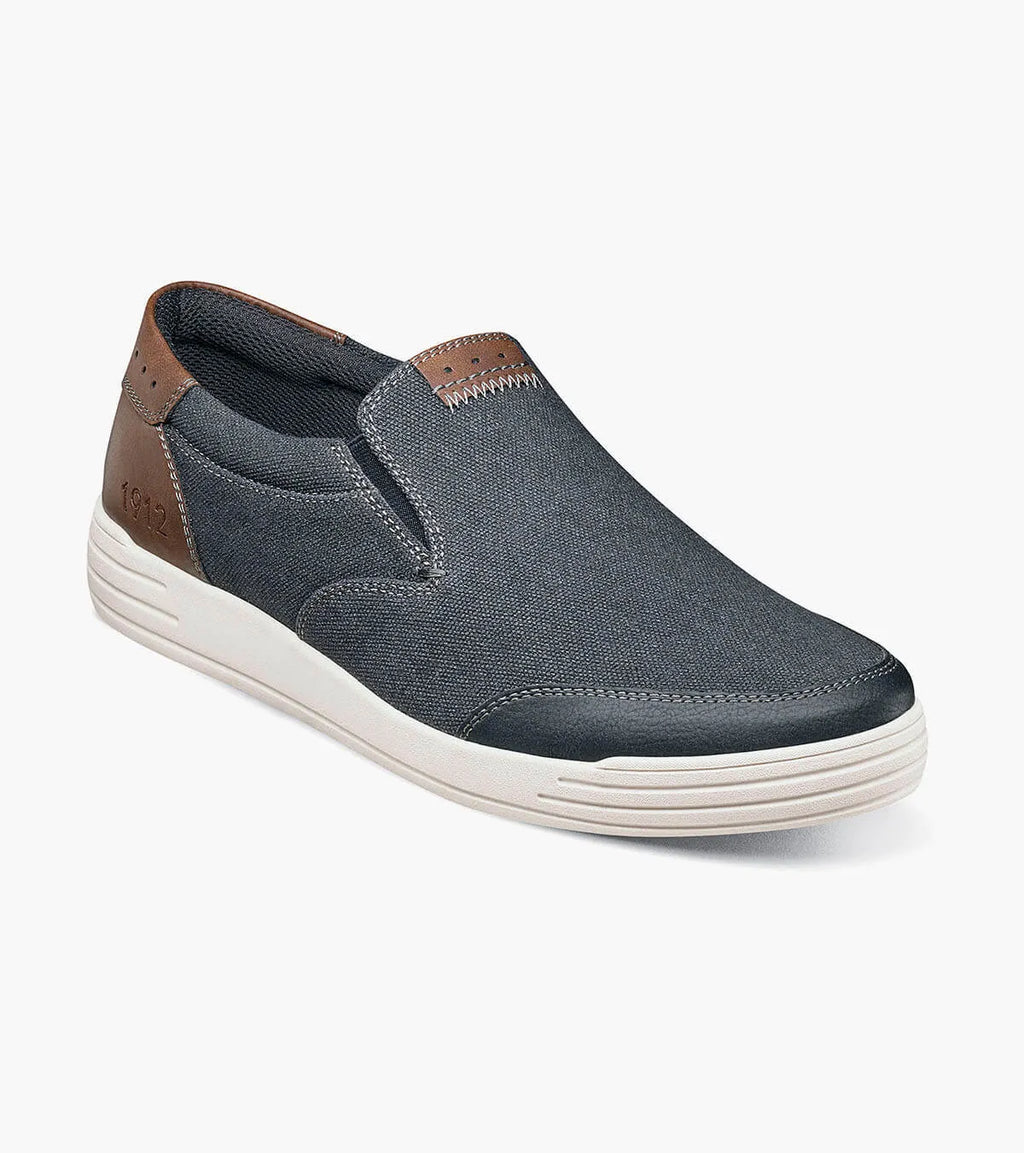 Nunn Bush KORE City Walk Canvas Moc Toe Slip On Blue Denim 84896-462