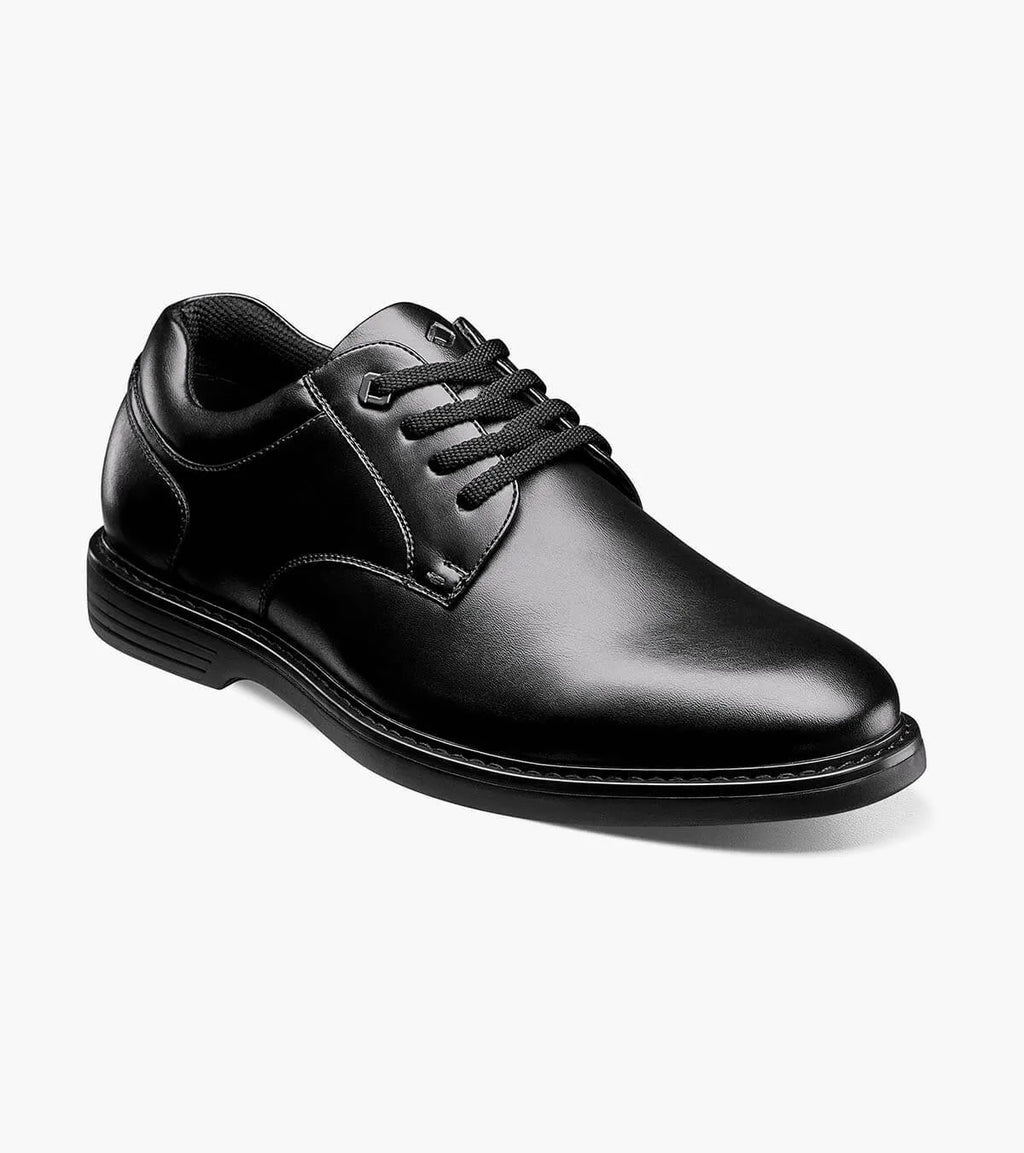 Nunn Bush Wade Work Plain Toe Oxford Chef Shoes Black Leather 84913-001