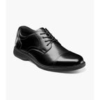 Nunn Bush KORE Pro Cap Toe Oxford Walking Shoes Black Leather 84944-001