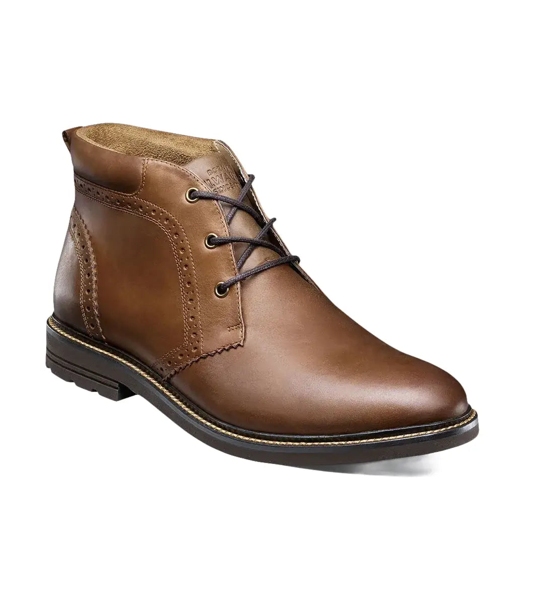 Nunn Bush Ozark II Plain Toe Chukka Boot Leather Tan Crazy Horse 85090-239
