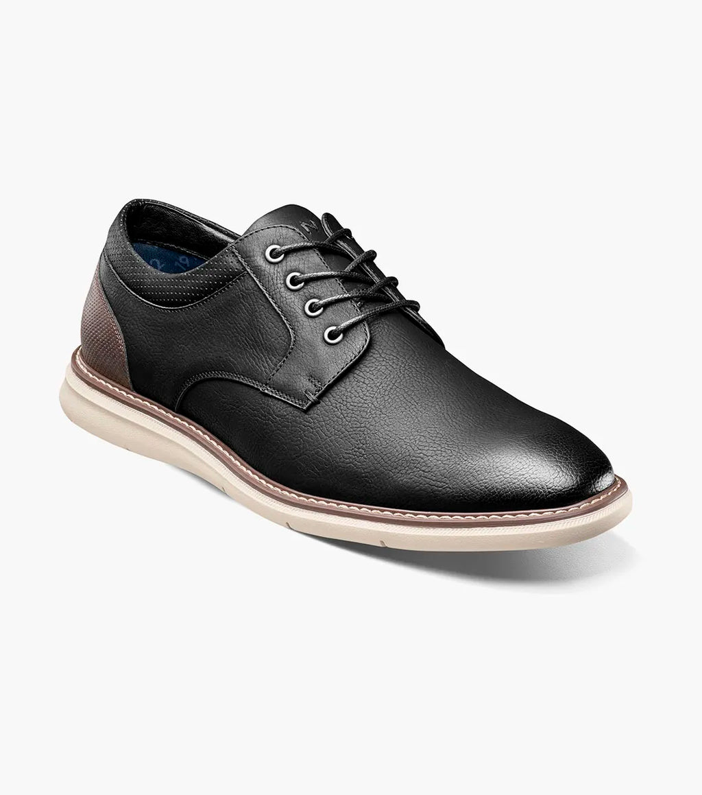 Nunn Bush Chase Casual Plain Toe Oxford Shoes Athletic Sole Black 85093-009