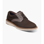 Nunn Bush Griff Knit Plain Toe Oxford Walking Shoes Brown Multi 85099-249