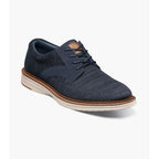 Nunn Bush Griff Knit Plain Toe Oxford Walking Shoes Navy Multi 85099-492