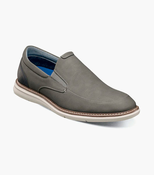 Nunn Bush Chase Casual Moc Toe Slip-On Walking Shoes Gray 85106-020