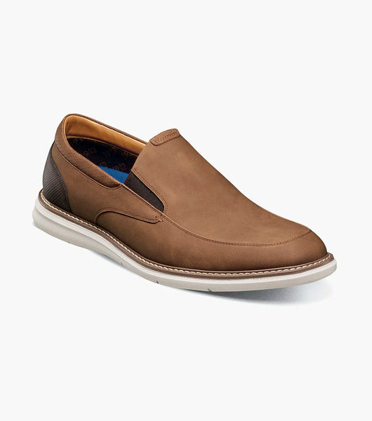 Nunn Bush Chase Casual Moc Toe Slip-On Walking Shoes Cognac  Multi 85106-229