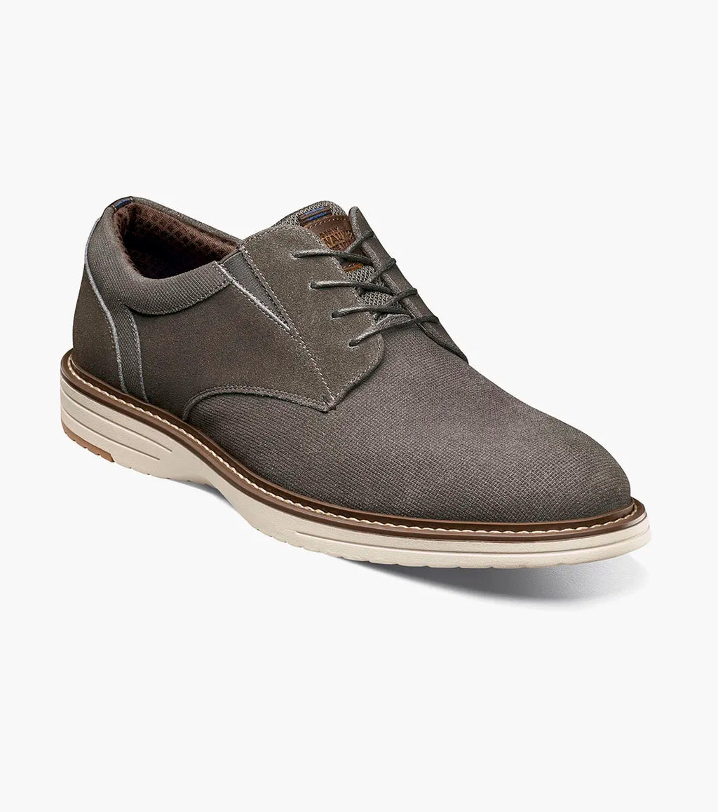 Nunn Bush Griff Suede Plain Toe Oxford Casual Shoes Gunmetal 85107-025