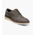 Nunn Bush Griff Suede Plain Toe Oxford Casual Shoes Gunmetal 85107-025