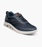 Nunn Bush Ponte Knit Moc Toe Sneaker Lightweight Navy Multi 85116-492
