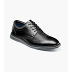 Nunn Bush Chase Wingtip Oxford Walking Shoes Black 85128-001