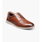 Nunn Bush Chase Wingtip Oxford Walking Shoes Cognac Multi 85128-229