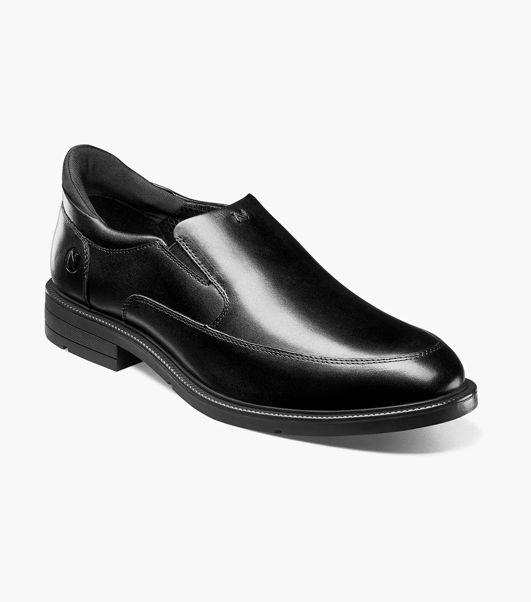 Nunn Bush KORE EZ Icon Moc Toe Slip On Handsfree Shoes Balck 85146-001