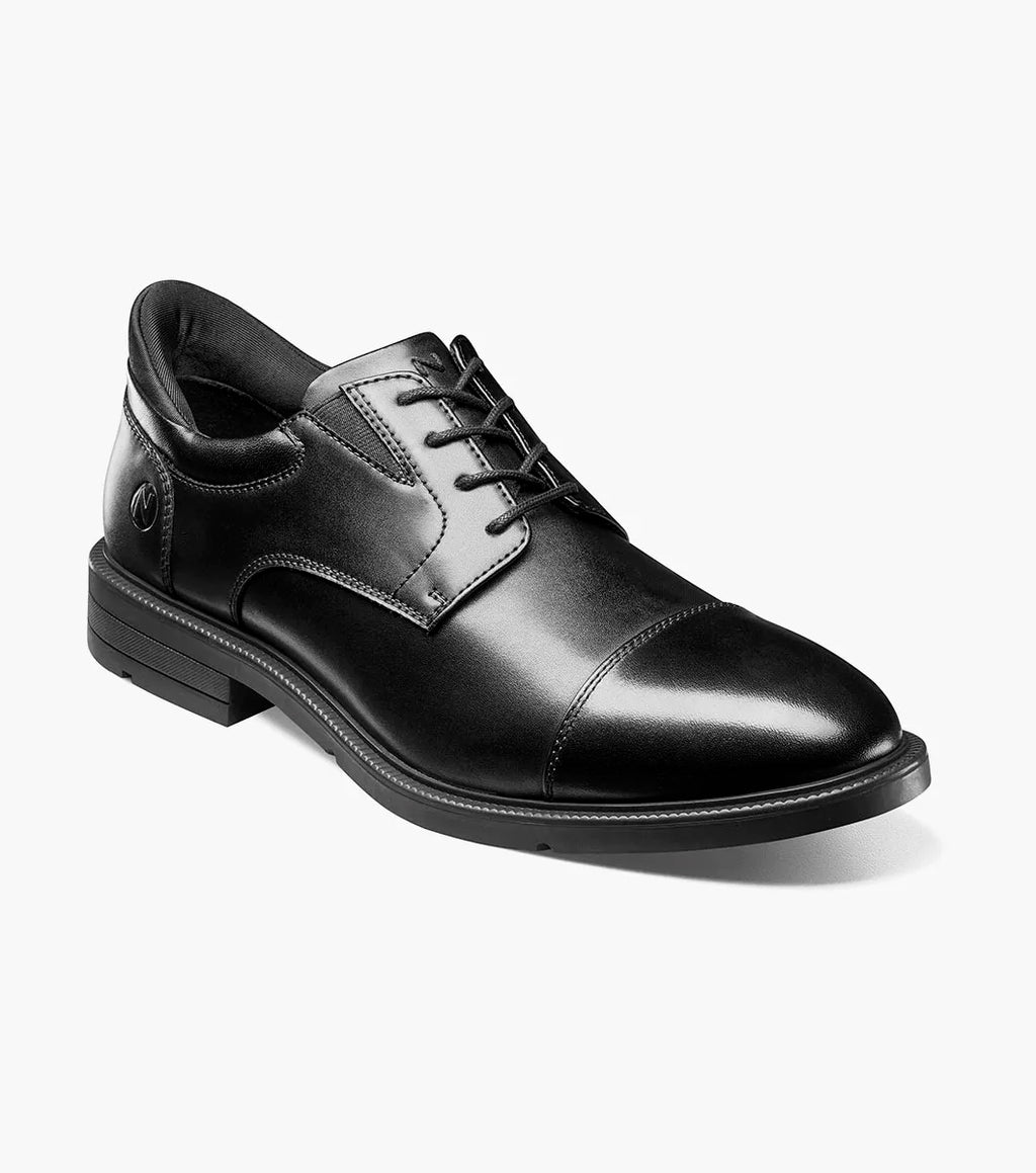 Nunn Bush KORE EZ Icon Cap Toe Oxford Shoes Leather Dressy Black 85150-001