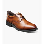 Nunn Bush KORE EZ Icon Cap Toe Oxford  Shoes Leather Dressy Cognac 85150-221