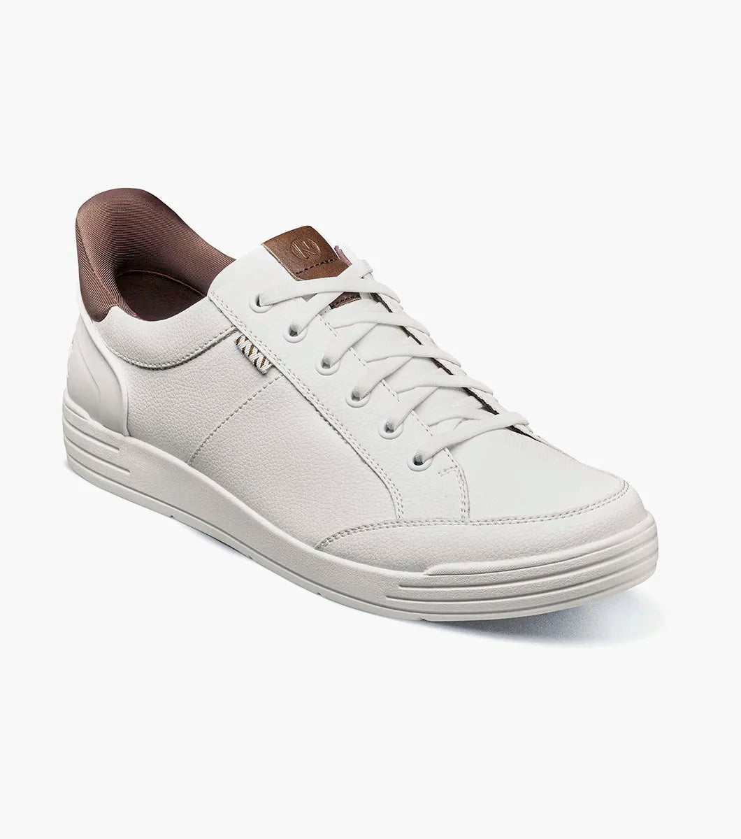Nunn Bush KORE City Walk EZ Lace To Toe Oxford Sneaker White 85152-100
