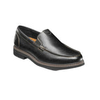 Nunn Bush Owen II Moc Toe Venetian Loafer Dress Shoes Black Tumbled 85153-007