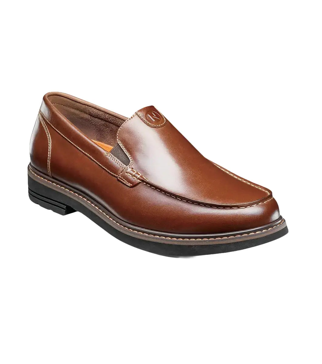 Nunn Bush Owen II Moc Toe Venetian Loafer Dress Shoes Cognac 85153-221