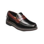 Nunn Bush Odin II Moc Toe Penny Loafer Shoes Black Multi 85154-009