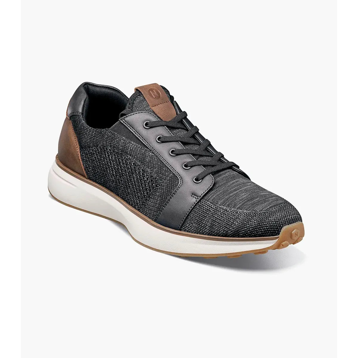 Nunn Bush KORE Swift Knit Lace Up Toe Sneaker Lightweight Black Multi 85156-009