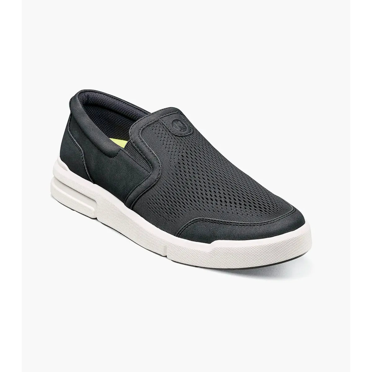 Nunn Bush KORE City Rally Mesh Moc Toe Slip On Walking Shoes Black 85159-009
