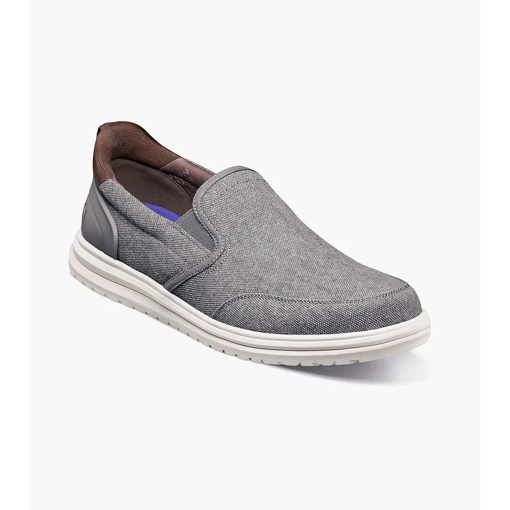 Nunn Bush Brew City EZ Hands Free Canvas Moc Toe Slip On Gray Multi 85165-062