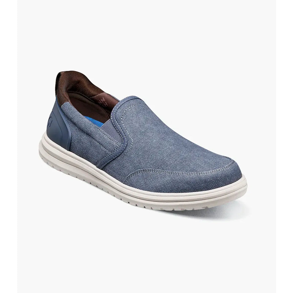 Nunn Bush Brew City EZ Hands Free Canvas Moc Toe Slip On Navy Multi 85165-492