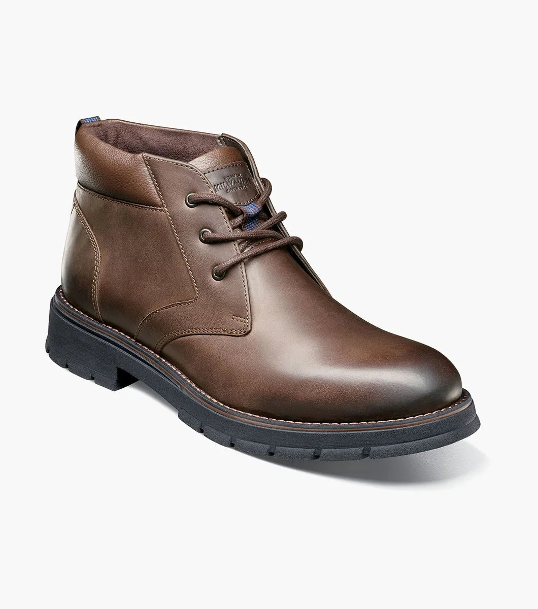 Nunn Bush Briggs Plain Toe Chukka Boot Brown CH 85177-215