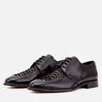 The Arven Black Snake Leather Men Shoe