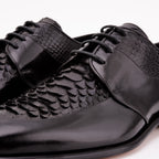 The Arven Black Snake Leather Men Shoe