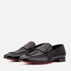The Dorian Black Snake & Baby Buffalo Leather Loafer Men Shoe