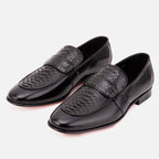 The Dorian Black Snake & Baby Buffalo Leather Loafer Men Shoe