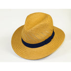 Men's Summer Hat By Broner Woven Straw Style Safari RAMBLER 88-236 Khaki/Navy