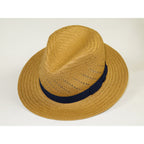 Men's Summer Hat By Broner Woven Straw Style Safari RAMBLER 88-236 Khaki/Navy