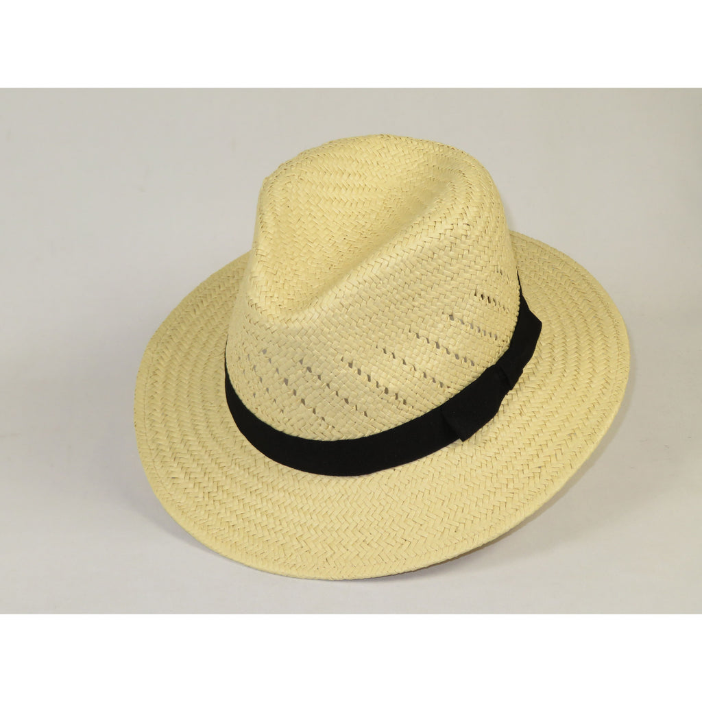 Men's Broner Summer Hat Woven Straw Style Safari RAMBLER 88-238 Natural/Black