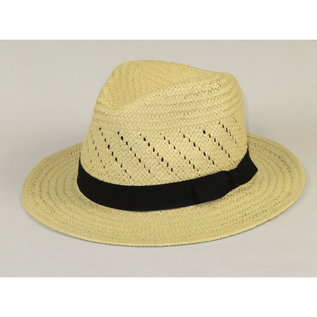 Men's Broner Summer Hat Woven Straw Style Safari RAMBLER 88-238 Natural/Black