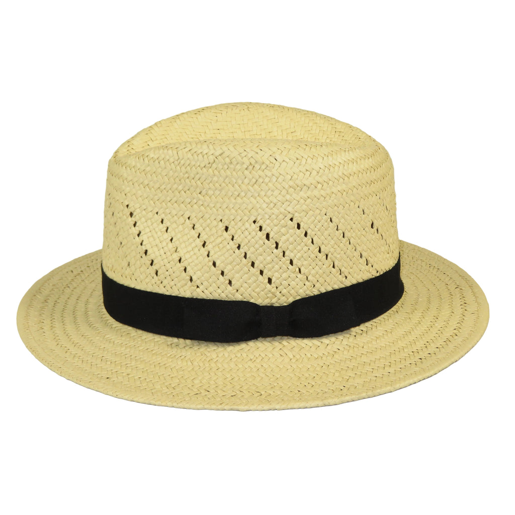 Men's Broner Summer Hat Woven Straw Style Safari RAMBLER 88-238 Natural/Black