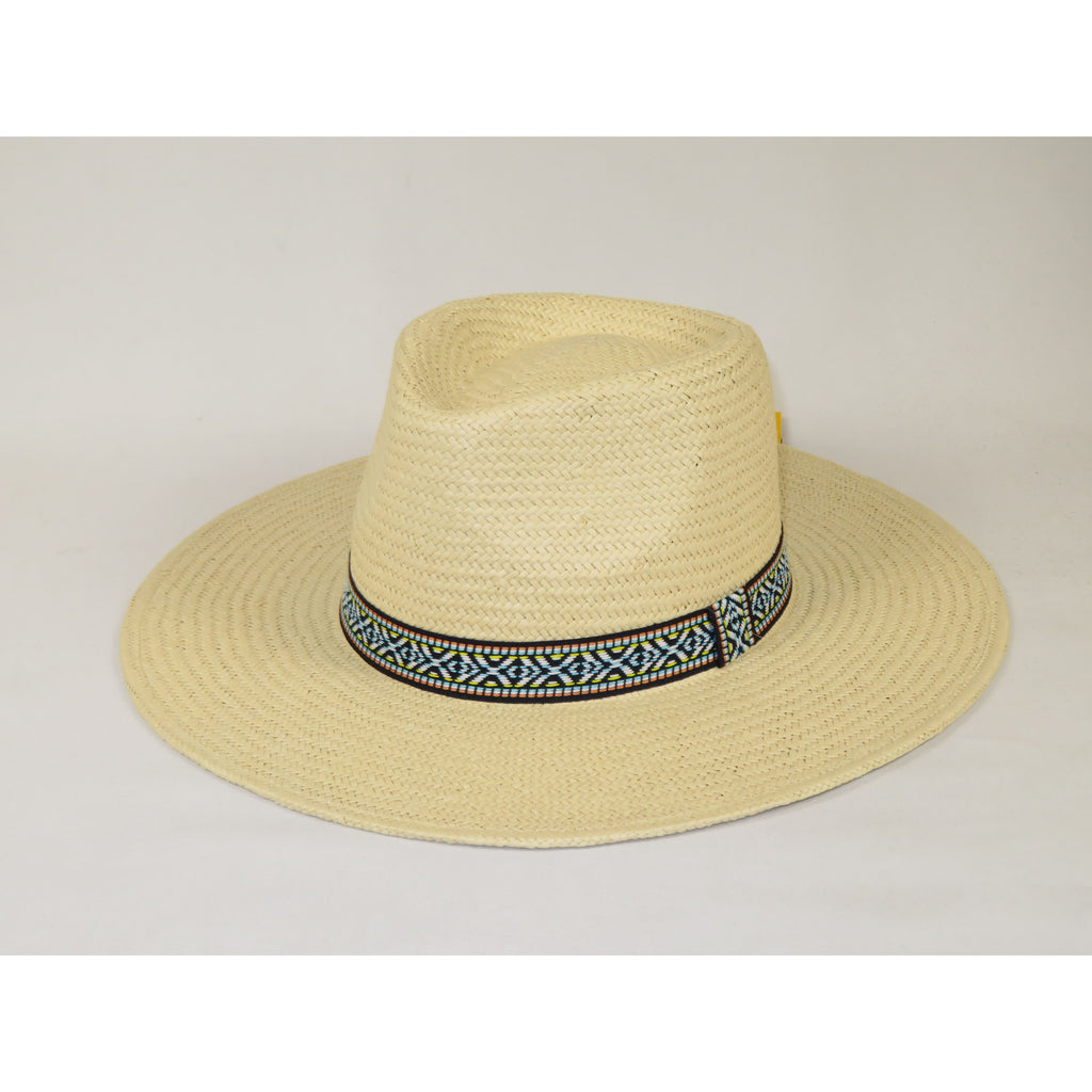 Men's Summer Hat By Broner Woven Straw Style Oasis 88-558 Ivory