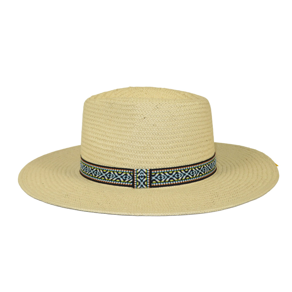 Men's Summer Hat By Broner Woven Straw Style Oasis 88-558 Ivory
