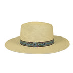 Men's Summer Hat By Broner Woven Straw Style Oasis 88-558 Ivory