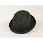 Men's Broner Summer Hat Woven Straw Style Porkpie STAND UP 88-8601 Black