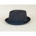 Men's Broner Summer Hat Woven Straw Style Porkpie STAND UP 88-8604 Navy
