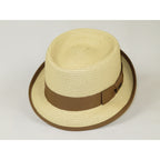 Men's Broner Summer Hat Woven Straw Style Porkpie STAND UP 88-8606 Natural
