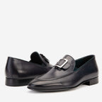 The Astoria Navy Buffalo Leather Men’s Loafer
