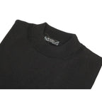 Men PRINCELY Italian Viscose Short Mock Neck Pullover Slim 89567-00 Black 101