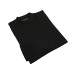 Men PRINCELY Italian Viscose Short Mock Neck Pullover Slim 89567-00 Black 101