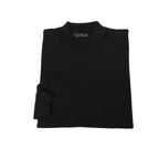 Men PRINCELY Italian Viscose Short Mock Neck Pullover Slim 89567-00 Black 101