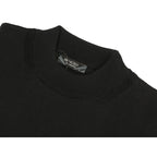 Men PRINCELY Italian Viscose Short Mock Neck Pullover Slim 89567-00 Black 101