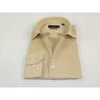 Allegro Premium Linen Shirts Soft Breathable With Hidden Collar Button 901-5 Beige