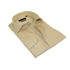 Allegro Premium Linen Shirts Soft Breathable With Hidden Collar Button 901-5 Beige