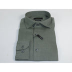 Allegro Premium Linen Shirts Soft Breathable With Hidden Collar Button 901-6 Green